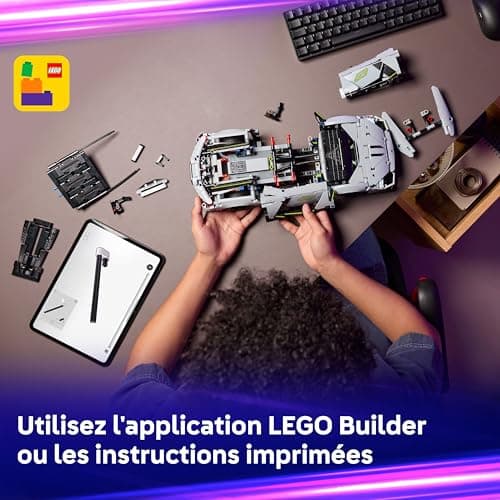 LEGO Technic Supercar Lamborghini Revuelto - Jouet de Construction - Voiture Télécommandée - Maquette avec Phares, Direction & Batterie Rechargeable - Cadeau pour Garçon dès 10 Ans 42214 - Image 7