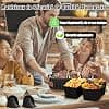 Air Fryer Silicone Mould for Ninja AF140EU 4.7L Pro Deep Fryer, 5 Pieces Reusable Square Fryer Mould for Ninja AF180EU 6.2L Silicone Liners for Foodi Max 2 Compartments - Image 3