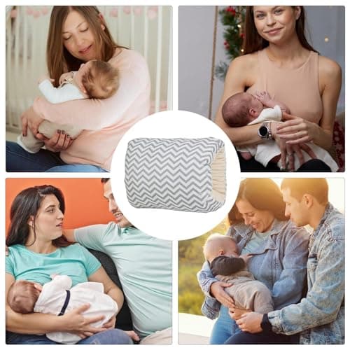Coussin de bras confortable pour berceau, coussin d'allaitement doux, confortable et lavable avec trou de bras pour allaitement, voyage, maman, - Image 5