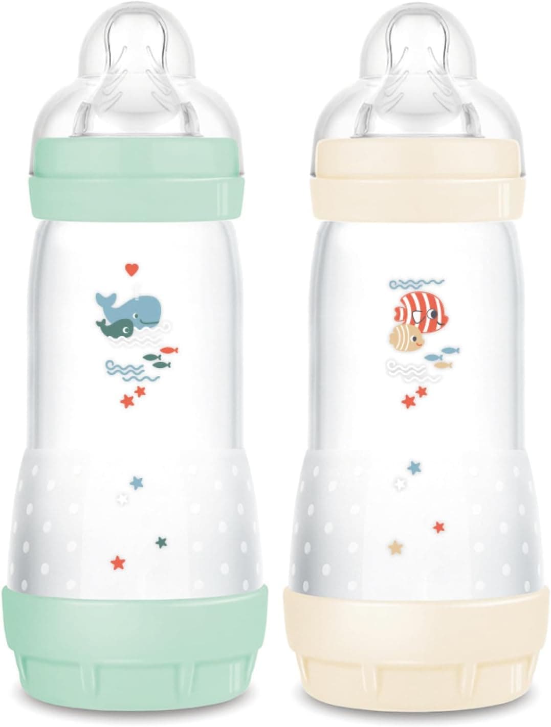 MAM MAM Easy Start/Anti-Colic Bottle "Classic" 320 ml Mint + Cotton Teat Flow 3 x 2