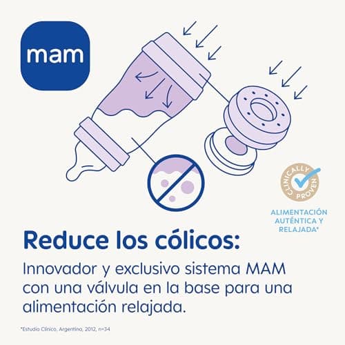MAM, Newborn gift set. Includes: 2 x anti-colic bottles (160 and 260 ml), 1 x Start teat, pink - Image 5