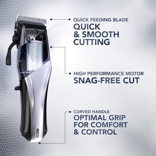 Wahl Rapid Clip Men's Rechargeable Lithium-Ion Hair Clipper Professional Quality Cordless - Image 5