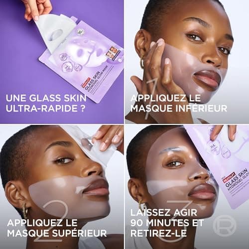 L'Oréal Paris Revitalift Filler Glass Skin Hydrogel Intense Hydration Face Mask with Hyaluronic Acid Inspired by Korean Beauty - Pack of 3 - Image 8