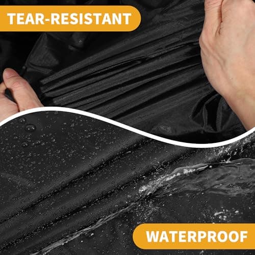 All Weather Waterproof Car Cover for Automobile Outdoor Anti-UV Sun Rain Full Protection Outdoor for Toyota Rav4 Black with Reflective Strips - Image 8