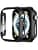 Diruite 2 Pieces Case for Apple Watch SE 3/2/1 /Series 6 5 4 44 mm Hard PC Material Ultra Thin Tempered Glass Screen Case, Black, 44 mm - Image 2