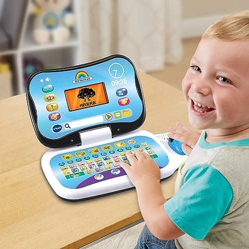 VTech - Ordi Genius Pro Black, Children's Laptop with Backlit Screen, Mouse, 20 Evolutionary Games, Educational Toy, Gift for Children from 3 to 7 Years - Content in French and English - Image 8