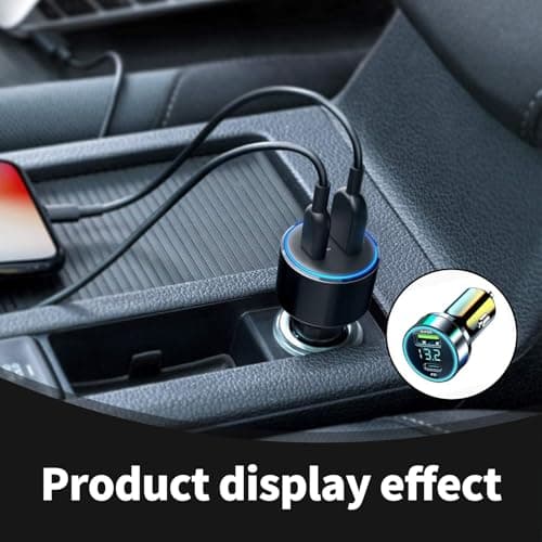 Mobile Phone Cigarette Charger, USB-C & USB Car Charger, 66W Car Cigarette Lighter Adapter, Fast Charger for Smartphones and Laptops, Compatible with 12V Cigarette Lighter Socket - Image 7