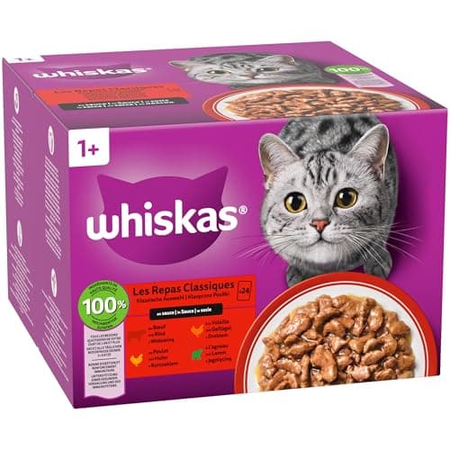 WHISKAS Les Mepas Classiques Wet Food in Adult Cat Sauce 24 x 85g (Pack of 2) 48 Sachets - Image 3