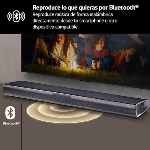 LG SQC4R Barre de Son Intelligente, 220 W, 2.1 canaux, Son Surround Dolby Digital avec Basses puissantes, Large connectivité, HDMI, Bluetooth, USB, entrée Optique et Application Android/iOS, Noir - Image 7
