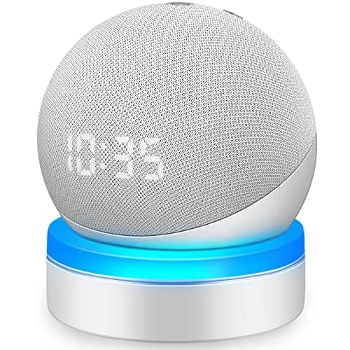 For Amazon Echo Dot 4 / Echo Dot 5 Holder with Luminescent Desktop Stand Accessories with Integrated Cable Management, No Screws Required, Speaker Rack (Amazon Echo Dot 4 / Echo Dot 5, White) WL808 - Image 2