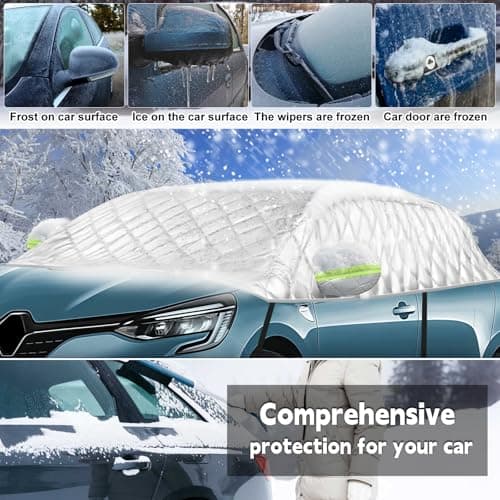 Half Exterior Car Cover for Renault Clio 2005-2025, Half Half Cover Waterproof Anti-Snow Anti-Ice Half Cover for Automobiles - Image 5