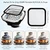 Magnetic Anti-Splash Grill Accessories for Ninja CRISPi Portable Oil-Free Fryer, 3.8L, 4-in-1 FN101EUGY,Anti Splash Grid for Airfryer, Silicone Protection for Air Fryer - Image 3