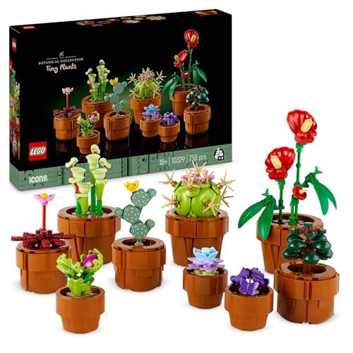 LEGO Botanicals Les Plantes Miniatures - 9 Plantes artificielles Dont Cactus à Construire pour Adulte - Accessoires de décoration pour Maison - Idée de Cadeau d'anniversaire pour Femme ou Homme 10329 - Image 2