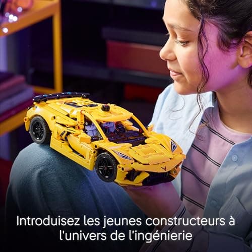 LEGO Technic Chevrolet Corvette Stingray - Set de Jeu - Modèle de Voiture de Sport - Cadeau pour Les garçons et Les Filles de 9 Ans et Plus 42205 - Image 8