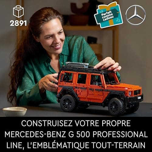 LEGO Technic Mercedes-Benz G 500 PROFESSIONAL Line - Maquette Voiture à Construire pour Adultes - Modèle de Classe G - Idée Cadeau pour les Passionnés de 4x4 et Véhicules de Luxe à Collectionner 42177 - Image 4