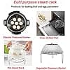 Steamer Rack Stainless Steel Stackable Egg Steamer Rack Rack for Instant Pot, Pressure Cooker, Hallowmas, Christmas Gift Silver (2, 9 Hole Steam Rack) - Image 8