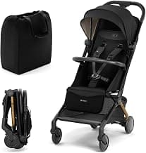 Kinderkraft Pilot 2 City Pushchair, Lightweight Pushchair, Innovative Folding System, Small Dimensions After Folding, Front Swivel Wheels, Black