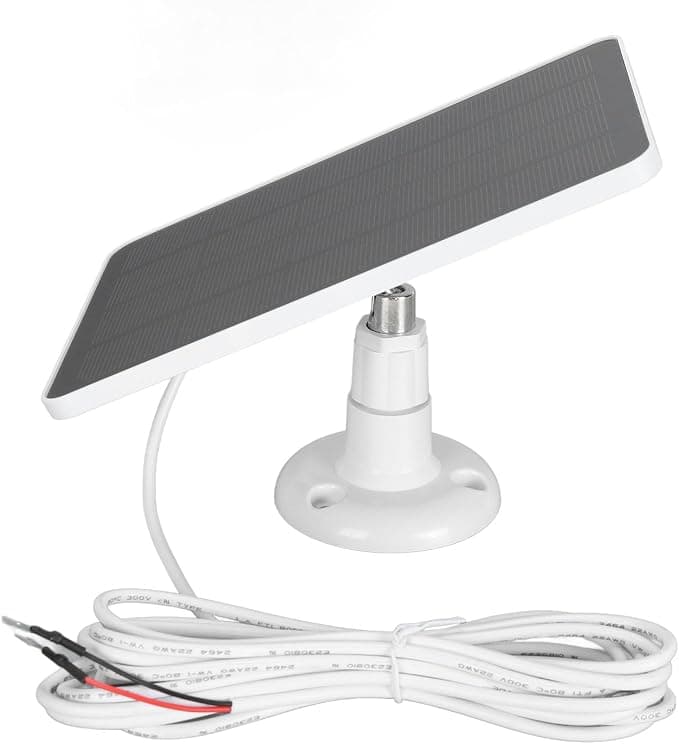 Solar Panel Power Supply for Google Nest, Eufy Doorbell 2K, IP66 Waterproof Solar Panel with 5V 10W Cable, for Ring Video Doorbell 2, 3, 3+, 4 Plus