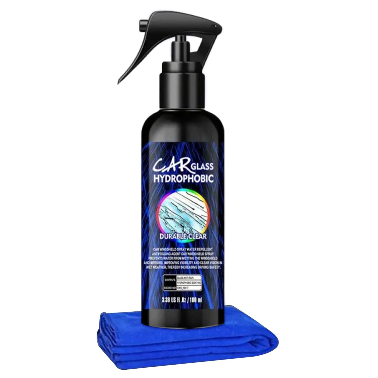 Mobil weiting Nettoyant Pour Film Gras Sur Vitres De Voiture | Spray 100ml Décapant Film Gras Pare-brise Voiture - Accessoires Détail Automobile pour Polish Pneus Pare-Brise Phares Rétroviseur Camping-Car