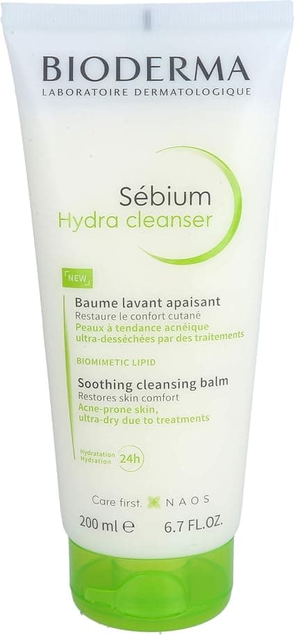 BIODERMA Sébium Hydra Cleanser – Soothing Cleanser – Acne Treatment Against Dry Skin – Acne-prone Skin – 200 ml Tube