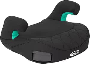 Graco Booster Max R129, ISOFIX Car Booster Seat without Backrest, Height from 135 to 150 cm Approx 7-12 Years, 2 Retractable Cup Holders, Black