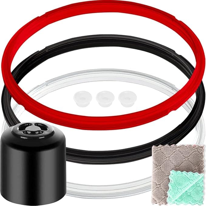 Silicone Gasket for Instant Pot 8 Quart, Spare Parts for Instant Pot 8 Quart (QT), Steam Evacuation Valve for IP-DUO80 IP-LUX 8 (4Pcs) - Image 1