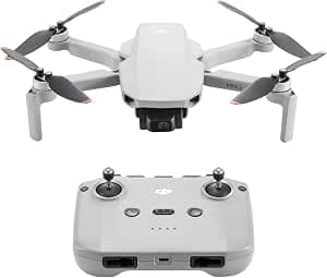 DJI Mini 2 SE, Foldable Camera Drone, Lightweight with 2.7K Video, Smart Modes, 10km Video Transm, Flight Time 31 Minutes, Less than 249g, Easy to Use, Photo Shooting Tower, Street Snap