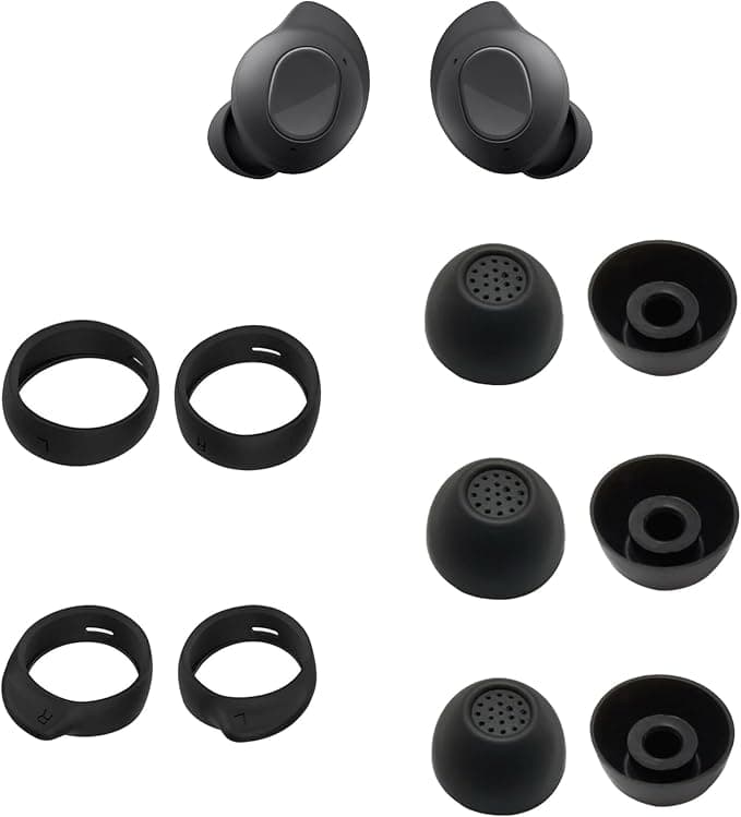 3 Pairs Silicone Eartips for Samsung Galaxy Buds FE SM-R400N with Ear Flights, Compatible with Galaxy Buds FE, S/M/L, - Image 1
