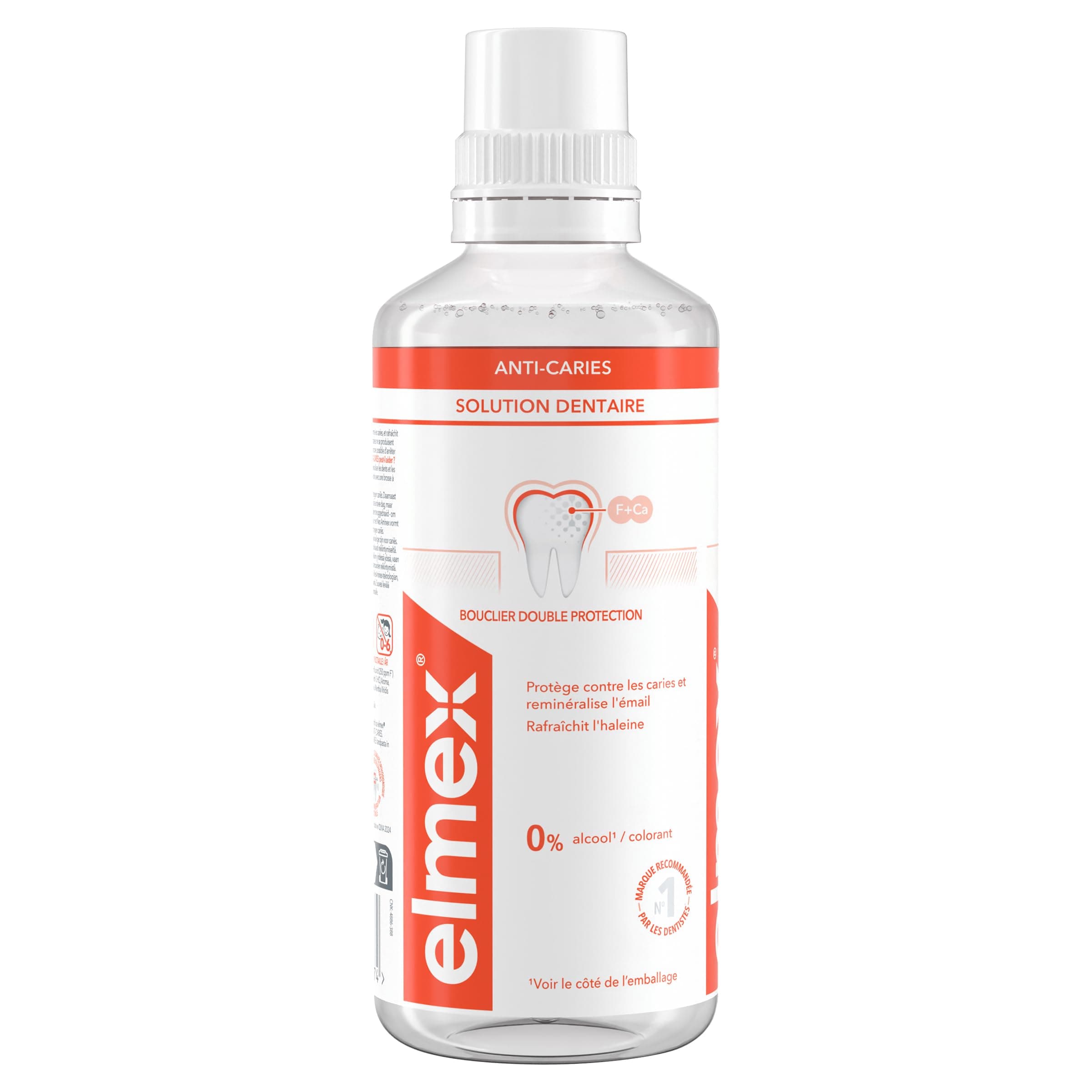 ELMEX - Bain de bouche ANTI-CARIES - Bouclier Double Protection & Reminéralise l'émail - Formule sans alcool - Saveur Menthe - 400mL - Image 10