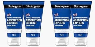 Neutrogena – Crème Mains Absorption Express Formule Norvégienne (lot de 4 tubes de 75 ml) – Crème hydratante non grasse à absorption rapide – Crème pour les mains avec pénétration instantanée