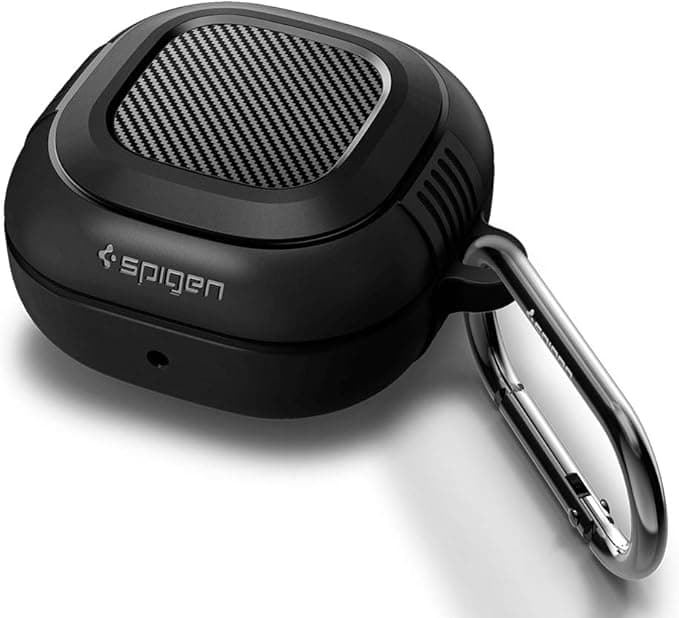 Spigen Rugged Armor Case Compatible with Samsung Galaxy Buds Pro/Buds 2 Pro/Buds 2 / Buds Live - Matte Black