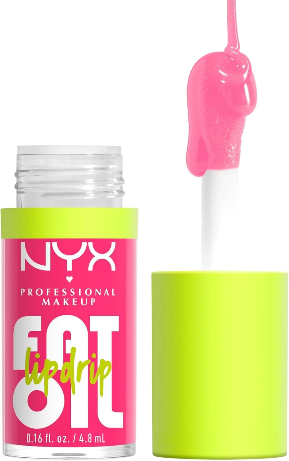 NYX PROFESSIONAL MAKEUP Fat Oil Lip Drip, High Shine, Non-Sticky Finish, 12H Hydration, Extra Large Applicator, Squalane Oil, Blackberry & Raspberry Oils, Missed Call (02)