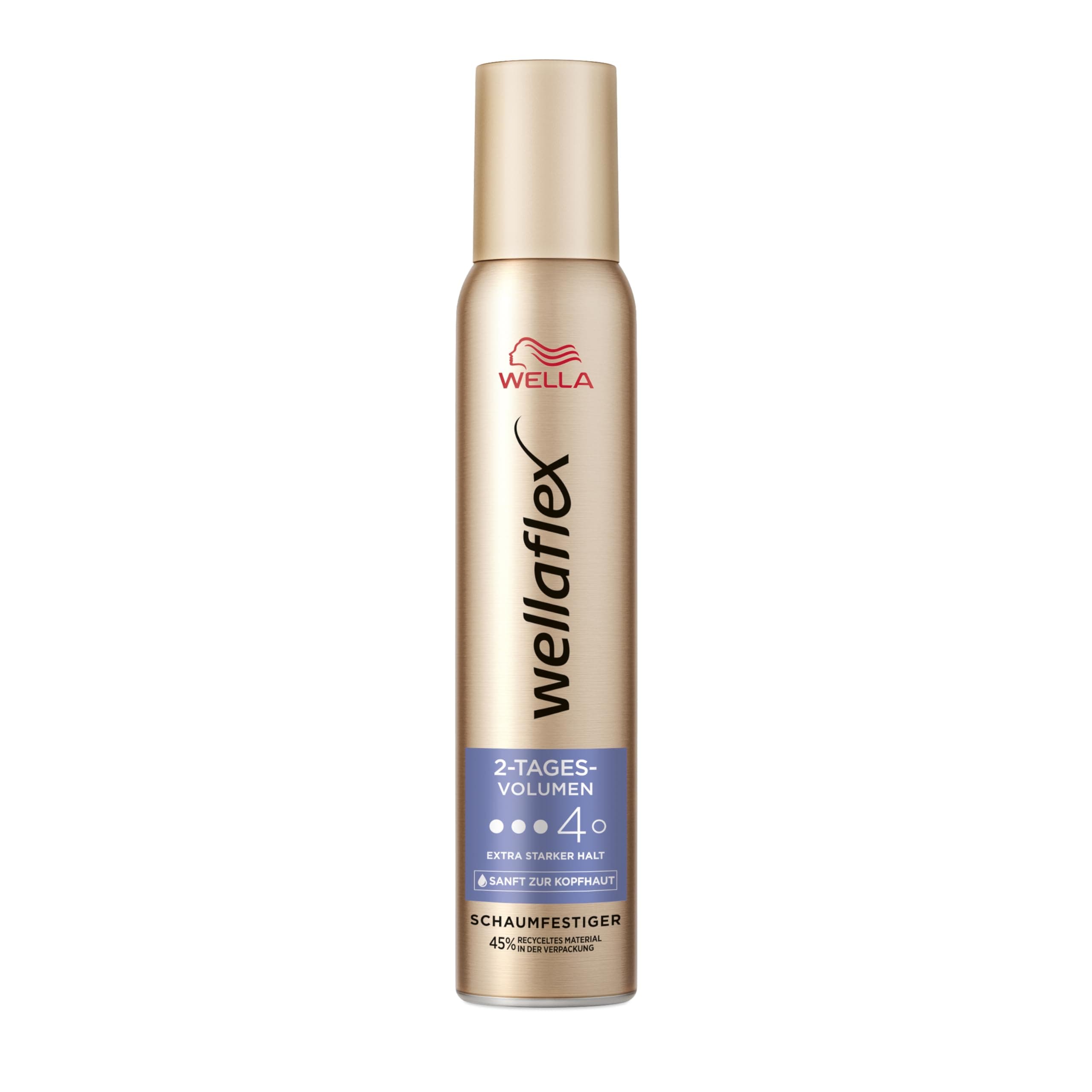 Wellaflex Styling Mousse for Women - Flexible Hold Up to 2 Days - For Voluminous Hair - Gentle on Scalp - Dermatologically Tested - Silicone Free - Hold 2-200ml