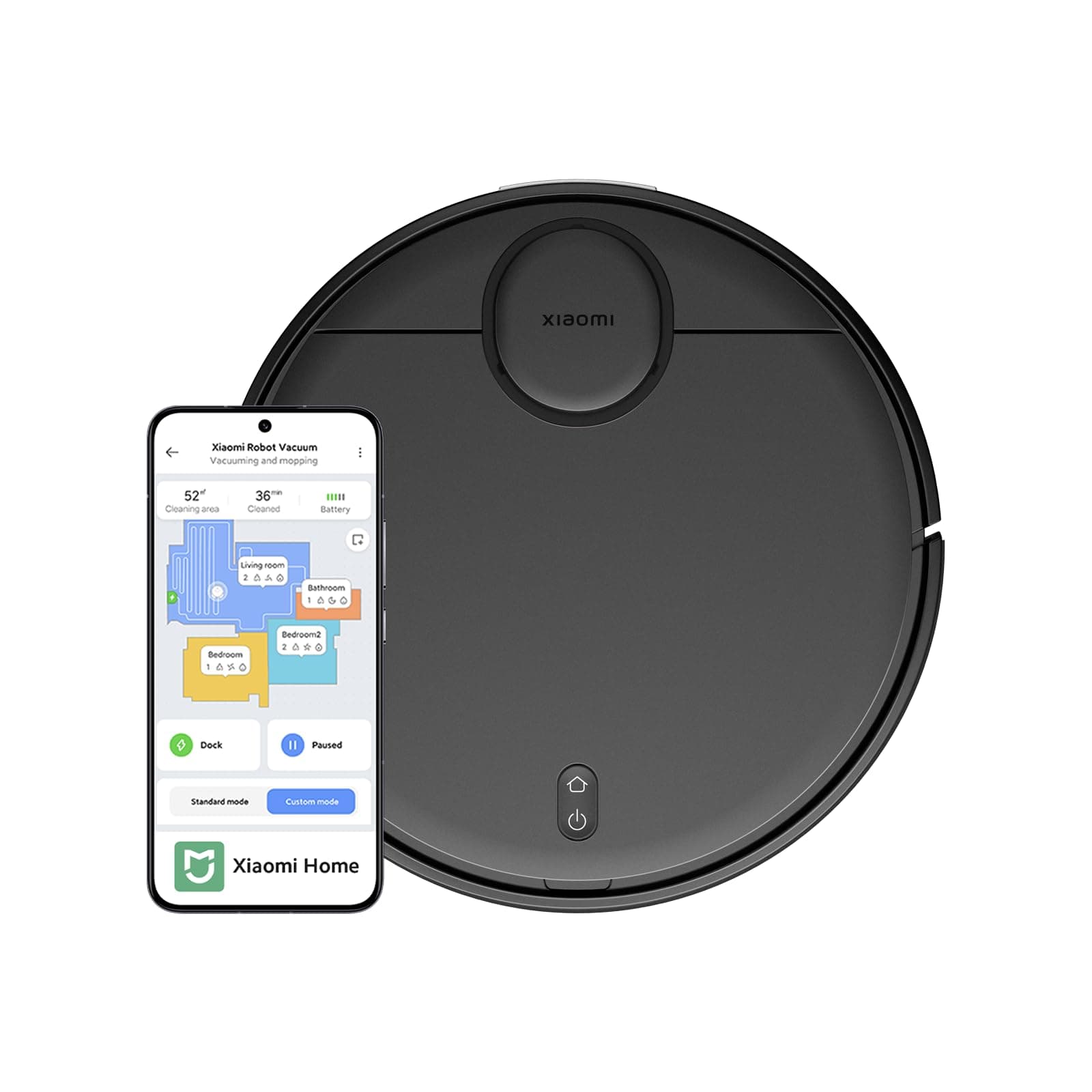 XIAOMI Robot Vacuum T12 – 3-in-1 Intelligent Robot Vacuum Cleaner with Powerful Washing and Suction 3500 Pa, Laser Navigation, 130 Min Autonomy, Suitable for Pet Hair and Carpet - Image 2