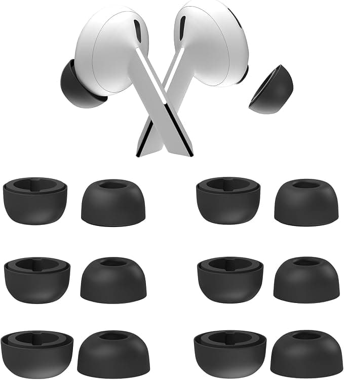 MMOBIEL Samsung Galaxy Buds 3 Pro 3 Pairs (S/M/L) Silicone Replacement Eartips for Samsung Galaxy Buds 3 Pro - Non Slip Noise Reduction Comfortable Fit - Charging Case Compatible - Dark Grey - Image 1