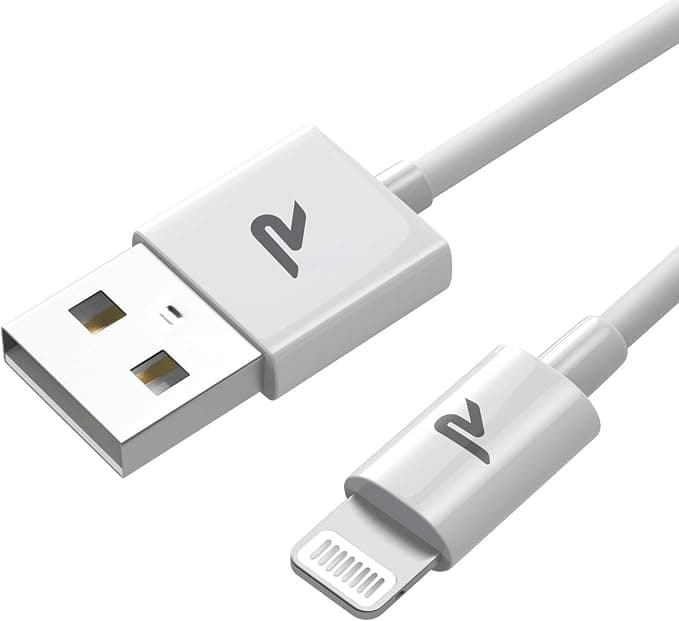 RAMPOW iPhone Cable [Apple MFi Certified] Lightning USB Cable Fast Charging, Lightning Connector Charger Cable, Heavy Duty for iPhone 14/14 Pro Max/13/12/11/X/XS/XR/8/7/6, iPad Pro-1M - Image 1
