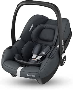 Maxi-Cosi CabrioFix i-Size Baby Car Seat, 0 to 12 Months, Maximum 12 kg, ISOFIX Lightweight Car Seat (3.2 kg), Large Canopy, Ultra-Fleece, Compatible with Maxi-Cosi Strollers, Essential Graphite