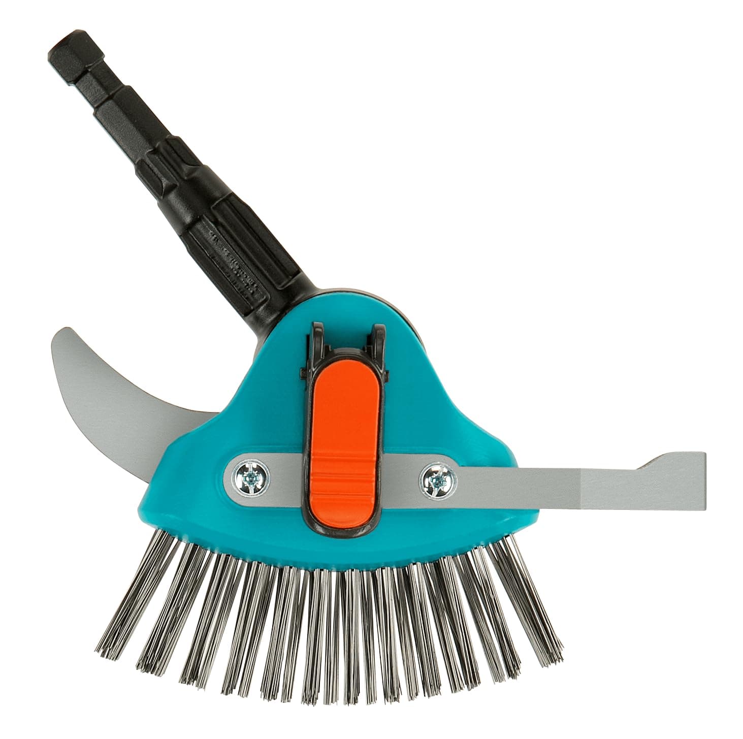 Nettt Joints Combisystem-3-in-1 Gardena Multi-Function Jardi Tool for Elimin Weeds Moss Narrow Seals, Metal Brush, Stainless Steel Blade, CS Handles (03608-20) - Image 1