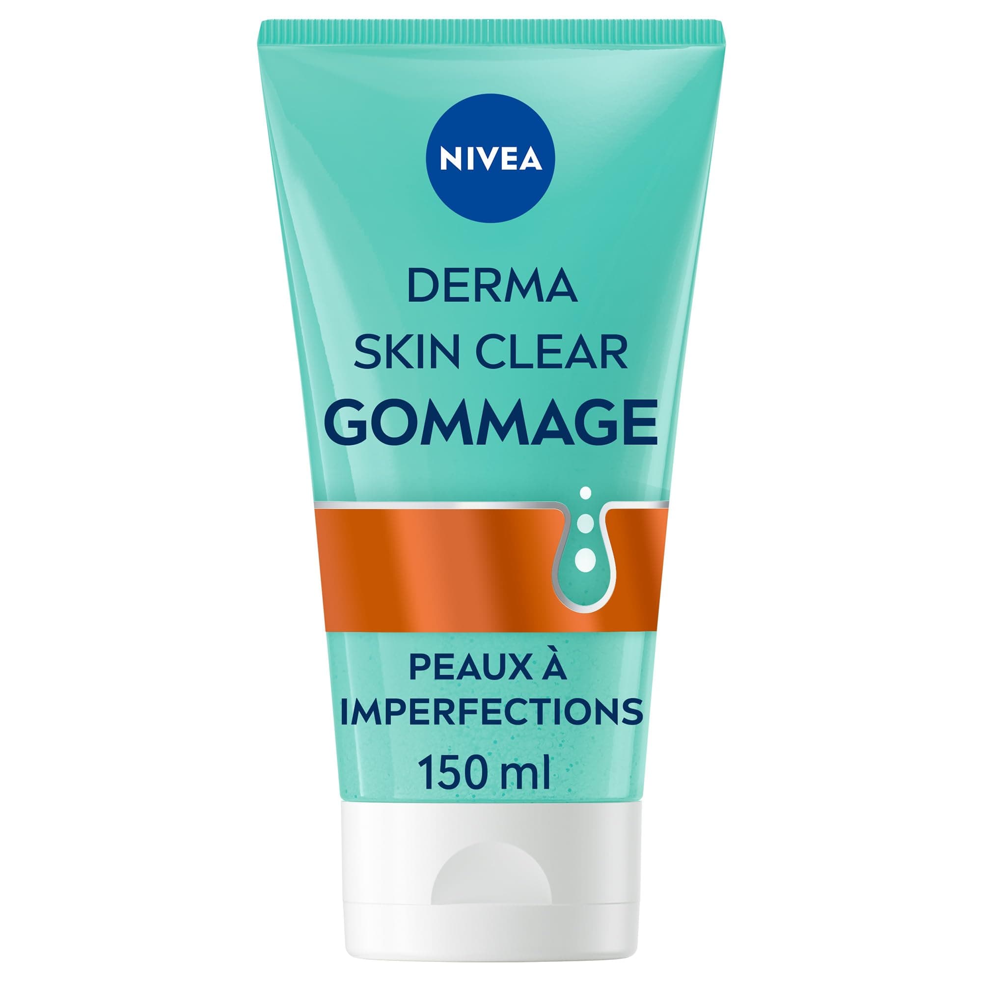 NIVEA Derma Skin Clear Face Scrub (1 x 150 ml) - Exfoliating Face Treatment for Blackheads - Exfoliating with Salicylic Acid & Niacinamide - Face Wash for Blemished Skin
