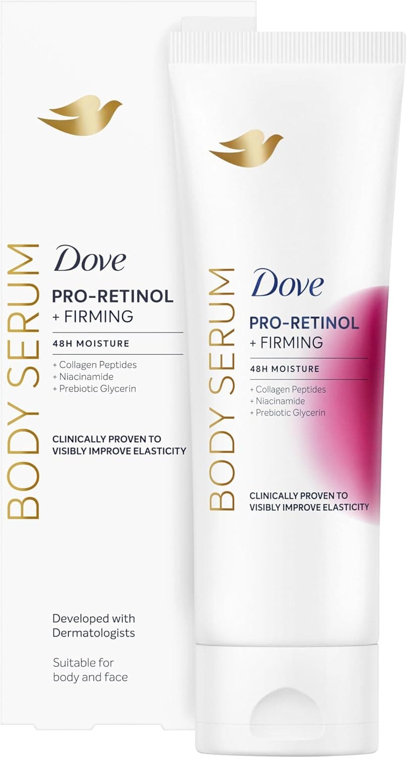 Dove Dove Pro-Retinol Firming Body Serum for extra elasticity and firmness face and body lotion 48 h with Collagen Peptides, Niacinamide and Glycerin Prebiotic 200 ml 1 piece
