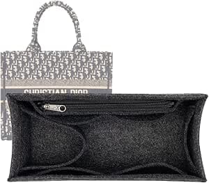 Lckaey Christian Dior Caddy Large Bag Organizer Insert Dior Caddy Book Insert2008Black Grey-L