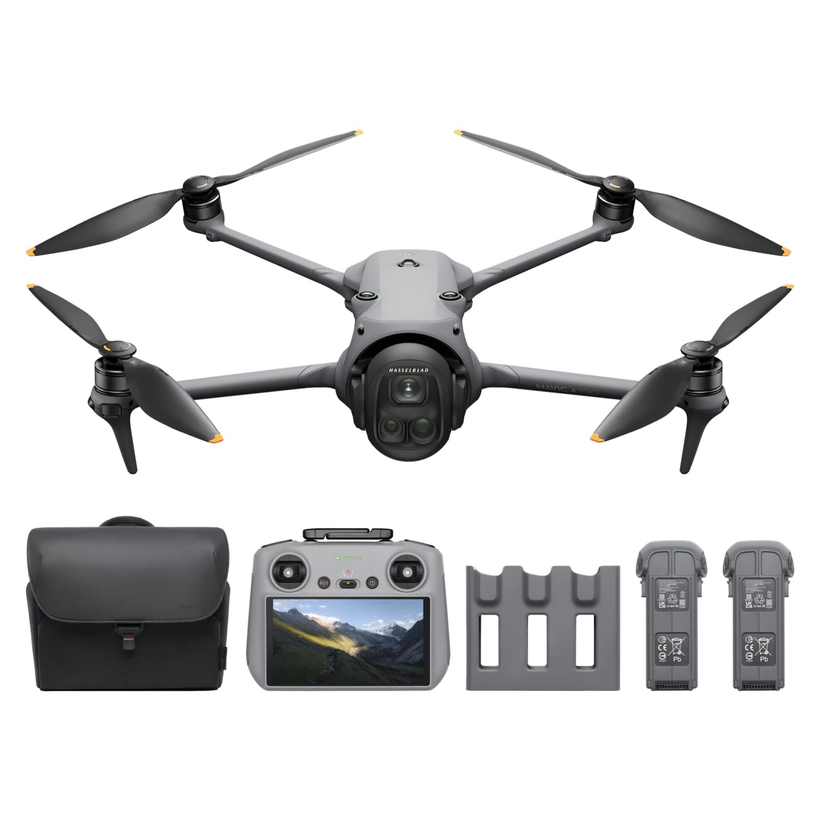 Fly More DJI Mavic 4 Pro Bundle with DJI RC 2, Triple Camera Flagship Drone with Hasselblad CMOS 4/3 100MP Camera, 30km Video Transmission, 51min Max Flight Time, Charging Station - Image 1