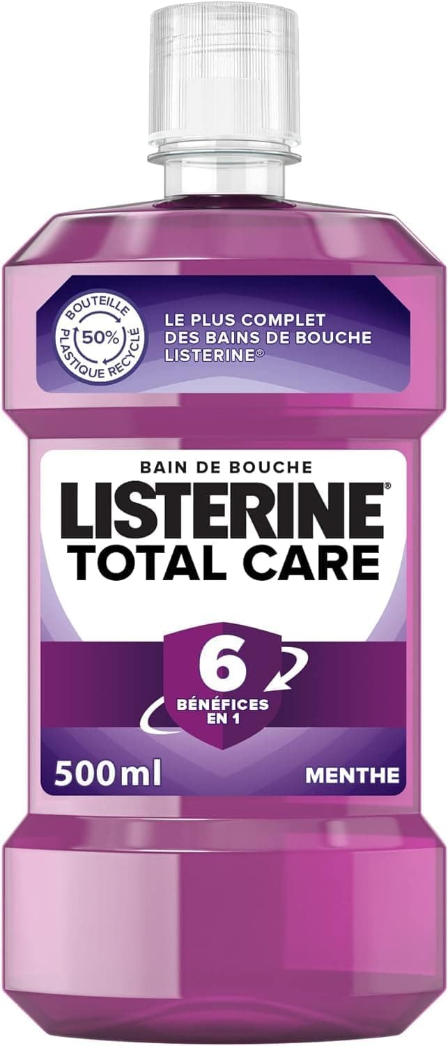 Listerine Listerine, Bain de Bouche Quotidien Total Care 6 en 1 (bouteille de 500 ml)