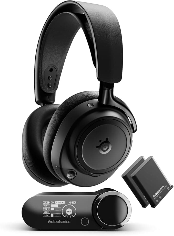 SteelSeries Arctis Nova Elite - Black - Wireless Gaming Headset - 96 kHz / 24 Bit - Carbon Fiber Speakers - ANC - AI Noise Reduction - App - 2.4GHz+Bluetooth - OmniPlay PC+PS+Xbox - Image 1