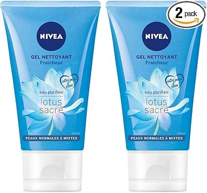 NIVEA Gel Nettoyant Fraîcheur, Gel purifiant pour peaux normales à mixtes, Nettoyant visage enrichi en Vitamine E & Hydra IQ, 150 ml (Lot de 2) - Image 5