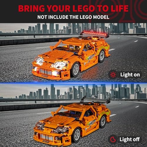 BRIKSMAX Light Kit for Lego-42204 Fast and Furious Toyota Supra MK4 - LED Lighting Compatible with Lego Technic Building Kit - Lego Set NOT Included - Image 3