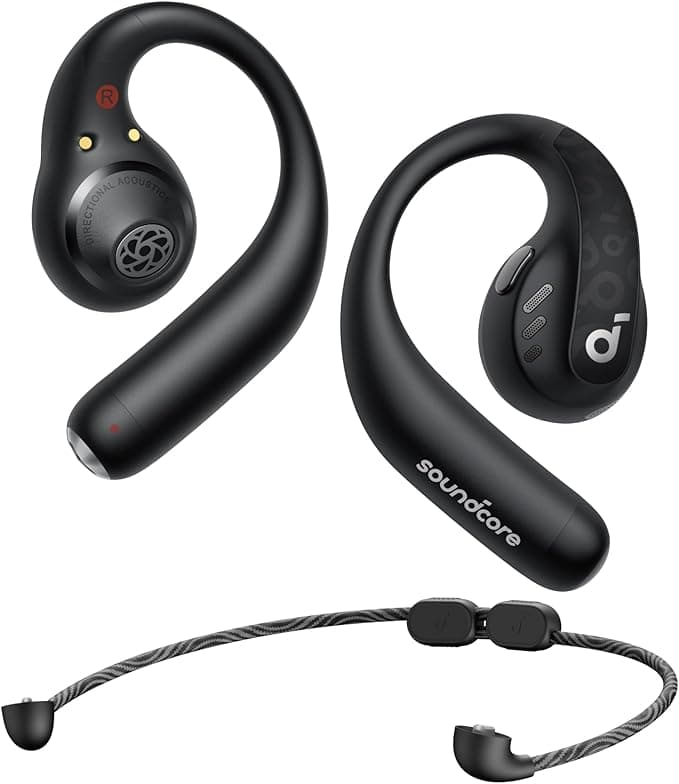 Soundcore AeroFit Pro by Anker Bluetooth Open Ear, Wireless Earbuds, Optimal Comfort, Secure Fit, Ergonomic, Rich Sound with LDAC, Bluetooth 5.3, IPX5, 46 Hours Playtime, App