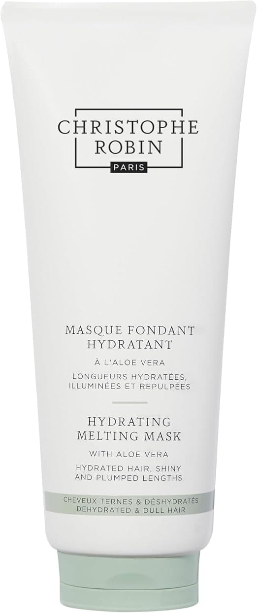 Christophe Robin Hydrating Melting Mask with Aloe Vera 200ml - 95% Natural Melting Mask with Aloe Vera, Flaxseed Oil & Oligosaccharides - Lightweight, Colour-Safe Treatment for Dry or Thirsty Hair - Image 1