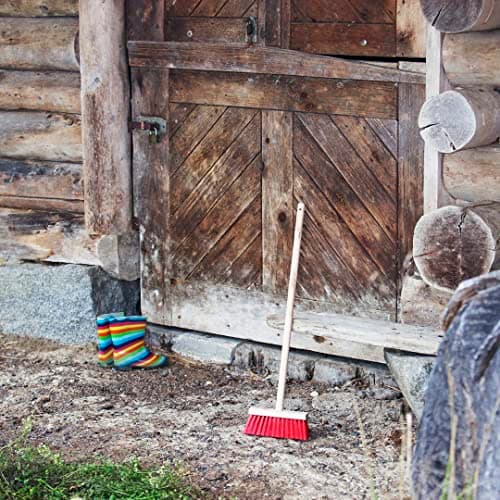 Theo Klein 2794 Bosch Long Handle Tools I Consisting of a Shovel, Leaf Rake, Rake and Broom I Toy for Children from Three Years Old - Image 4