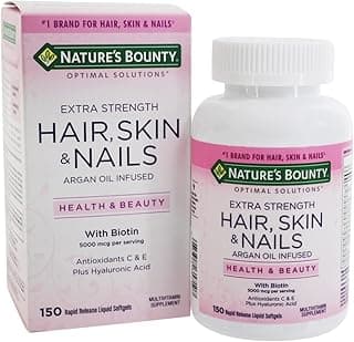 Nature's Bounty, Solutions optimales, cheveux, peau et ongles, extra fort, 150 gélules liquides à libération rapide